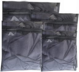 4-delige zwarte waszakkenset met ritssluiting voor delicate kleding en ondergoed — thumbnail 1