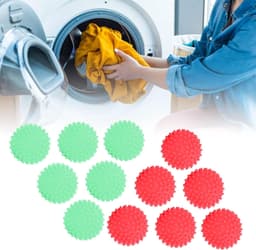 Wasbal, Wasmachine Wasbal, Wasmachineballen, Wasmachinebal, 6 stuks Wasbal Niet giftig PVC Veilig Herbruikbare huishoudelijke benodigdheden voor wasmachine Wasmachine(Groente) — thumbnail 3