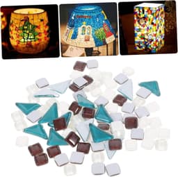 1set Mosaic Tegels Van Gekleurde Gebroken Glasstukken Voor Creatieve Decoratie Voor Thuis Kantoor Kerk Kunstprojecten — thumbnail 4