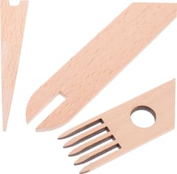 1set Houten Weefaccessoires Complete Mini Weefset Met Houten Weefnaalden Shuttle Voor Beginners Gebruiksvriendelijk Draagbaar Voor Tapijt Dekensmaken — thumbnail 2