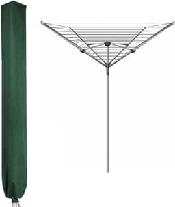 Droogmolenhoes - 165*16*16cm - Droogmolen Hoes - Hoes voor Droogmolen - Beschermhoes voor droogmolen - Roterende Waslijn Afdekking - Stofhoes - Beschermhoes - met ritssluiting - Waterdicht - UV-Bestendig - Stofdicht - groen — thumbnail 1