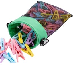 Wasknijperhouder - Organizer voor knijpers - Wasknijpers opbergen - Machinewasbaar ontwerp - 30x20 cm - Groen — thumbnail 1
