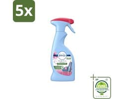 5 x Febreze – Textielspray – Roze Anjers – 375 ml - Grootverpakking - Vaatwasstrips - Textielgeur - Textielverzorging - Geurverwijdering - Textielspray - Roze Anjers