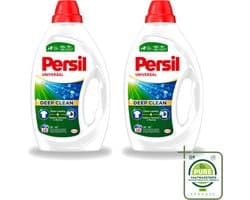 2 x Persil Universal - Deep clean - Vloeibaar Wasmiddel - Witte en Gekleurde Was - 19 Wasbeurten - Grootverpakking - Vaatwasstrips - Wasmiddel - Diepgewas - Vlekverwijdering - Hygiëne - Frisheid