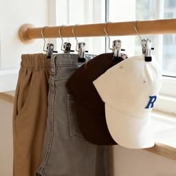 PolkaHome 40 stuks roestvrijstalen wasknijpers met 360° draaibare clips en antislip — thumbnail 2