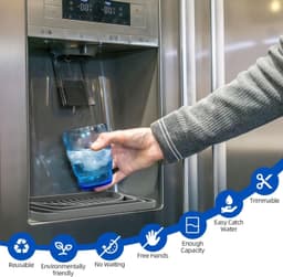 Siliconen lekbakjes voor koelkasten (2 stuks), speciaal voor waterdispensers. Deze overloop- en antislip beschermkapjes zijn geschikt voor de meeste waterdispensers en kunnen op maat geknipt worden. — thumbnail 4
