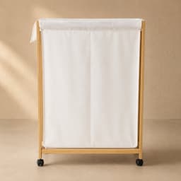 NUXIO - Bamboe wasmand op wielen, 55 x 28 x 80 cm — thumbnail 3