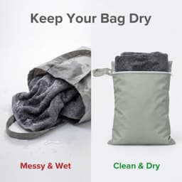 Set van 2 natte zakken, wetbag, zwemspullen, tas voor natte badspullen, dry bag, kleuterschool, waszak, grijs — thumbnail 4