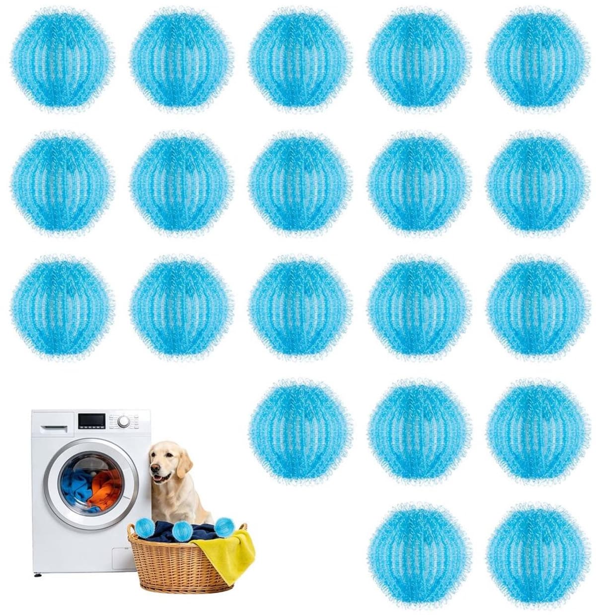 20 Stuks Herbruikbare Dierenharen Verwijderaars voor Wasmachine — afbeelding 1