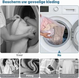 Set van 2 Grote Herbruikbare Wasnetten voor de Wasmachine - Ideaal voor Kleding, Sweaters en Jassen (XXL 60 x 80 cm, XXXL 90 x 110 cm) — thumbnail 2