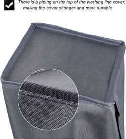 waslijn Cover 16x16x165cm Waterdichte Roterende Droger Cover Kleding Luchter Met Zip 600D Hoge Dichtheid Oxford PVC Coating, Groen — thumbnail 4