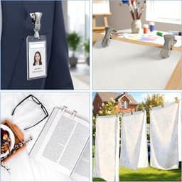 metalen veerklemmen, brede metalen mini-krokodillenklemmen met siliconen punt, wasknijpers, douchegordijnhaken, clips voor foto's, gordijnen, kleding, snacks, knutselwerk, 50 stuks — thumbnail 2