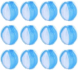 Wasmachineballen voor huisdieren, 12 stuks, blauw, herbruikbaar, voor het verzamelen van honden- en kattenharen, pluisverwijderaar voor schone kleding, in wasmachine en droger — thumbnail 1
