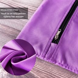Waszakken voor huisdieren - Waszakken van twill polyester - Grote waszakken met rits - Voorkomt dat waszakken verstopt raken door dierenhaar - Waszakken voor huisdierendekens - Geweldig voor honden en katten (60x70cm) - Paars-S — thumbnail 2