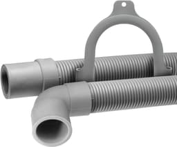 Dparts afvoerslang - 2,5m - 19x21mm - haaks aansluiting - voor wasmachine en vaatwasser - met bocht - 250cm 2.5m — thumbnail 1