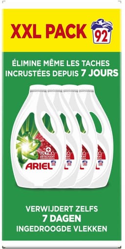 Ariel Vloeibaar Wasmiddel + Ultra Vlekverwijderaar 92 Wasbeurten 4140 ml — thumbnail 4