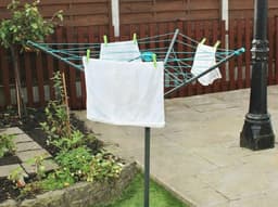 Rotary Boom Paraplu Systeem - 3 Armen, 30 m Tuin Kleding Droger — thumbnail 1