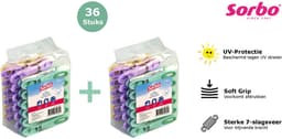 36 X Sorbo Wasknijpers - Soft Grip - UV Beschermd - Extra grip - Van Toen Het Nog Kwaliteit Was - Leuke Pastel Kleuren - 36 stuks - Wasknijpers Extra Sterk - Made in EU — thumbnail 2