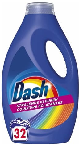 Dash - Stralende Kleuren - Vloeibaar Wasmiddel - Gekleurde Was - 32 Wasbeurten - Voordeelverpakking - 2 stuks — thumbnail 2