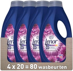 Lenor Vloeibaar Wasmiddel Amethist 20 Wasbeurten - 4 x 900 ml - Voordeelverpakking — thumbnail 1