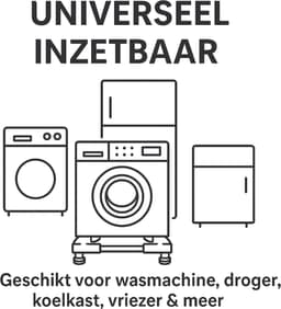 JustValue - Wasmachine Verhoger - Met Waterpas - Droger - Koelkast - Kast - Vriezer - Witgoed - Universeel - Verstelbaar - Opbouwsokkel - Opbouwmeubel — thumbnail 4