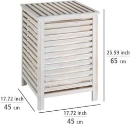 Wasmand met uitneembare katoenen waszak - 65 liter - Shabby chic design — thumbnail 3