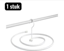 1 stuk - Kledingrek - Spiraal Droogrek voor Dekbedden en Lakens - Draaiende Buiten Droogrek met Zware Capaciteit - Ruimtebesparend Balkon Ophangsysteem - Wit
