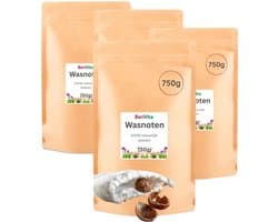 Wasnoten 3kg met 4 Waszakjes - Zeepnoten - Natuurlijk Wassen - 4x750gr