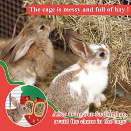 Voederzak voor Hooi en Snacks voor Kleine Dieren - Automatische Dispenser voor Konijnen en Cavia's — thumbnail 3