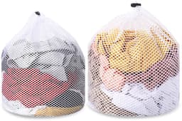 IMPERATORIS® Waszakjes voor Wasmachine - Bescherming voor Fijne Was en Schoenen - Mesh Wasnet met Rits - Voorkomt Slijtage - Set van 2 - Wit - 30 x 40 cm en 40 x 50 cm — thumbnail 1