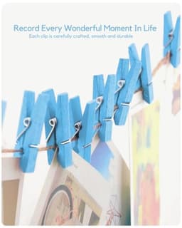 Mini Kleerspeldjes voor Fotoclips - 100 Stuks Houten Wasknijpers in Blauw voor Creatieve Knutselprojecten, Decoratie en Babyshowers — thumbnail 5