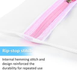 Gigicial Waszakken Van Gaas - Waszak Voor Fijne Was - Bescherming Tegen Klitten En Overloop 7-Stuks - Voor Delicate Kleding Roze — thumbnail 3