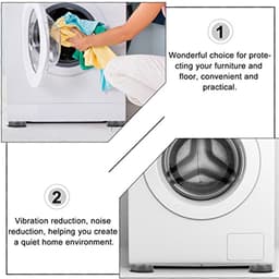 4 stuks - Trillingsdempers Wasmachine - Antislip- en schokabsorberende pads voor het verhogen van de wasmachinebasis - Wasmachine Dempers - Anti Slip Trilmats - Geschikt voor het optillen van meubels, antislip- en schokabsorberende toepassingen — thumbnail 3