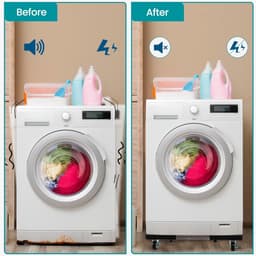Verstelbare Wasmachine Onderstel met Zwenkwielen - Verrijdbaar Meubel Dolly voor Droger, Koelkast en Apparaten — thumbnail 2