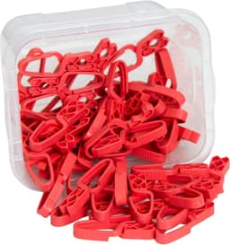 Wasknijpers - Kledingklemmen - Was Ophangen - Geen Metaal - 50 Stuks - Rood — thumbnail 5