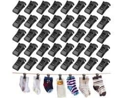 Sokken clips - Sokkenhouders - 40 stuks - 2,8 cm - Antislip Wasknijpers - Waslijnknijpers - Zwart