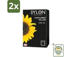 Dylon - Textielverf - Sunflower Yellow - Kleurvaste Textielverf - 350g - Voordeelverpakking - 2 stuks - Gele verf - Kleurstof