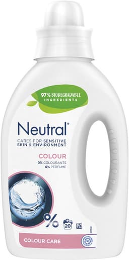 Neutral Vloeibaar Wasmiddel Kleur 20 Wasbeurten 1 liter - Voordeelverpakking - 6 stuks - Wasmiddel zonder parfum - Wasmiddel zonder kleurstof — thumbnail 4