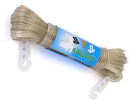 Zware waslijn met stalen kern en 2 spanners - 20m PVC bedekte waslijn voor binnen en buiten — thumbnail 1