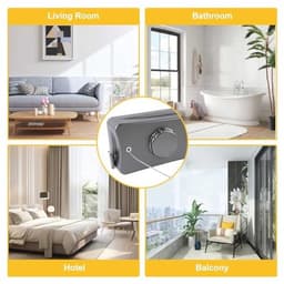 Uittrekbare waslijn 5,1 m voor wandmontage - Draagbaar, niet doorhangend en met roestvrijstalen kabel — thumbnail 3