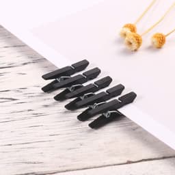 Mini houten wasknijpers voor knutselen en decoratie - 100 stuks zwart — thumbnail 3