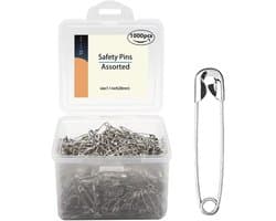 1000 Veiligheidsspelden - Multifuntionele Naaispen en Kleding Clips - 28mm Decoratieve Naaigerei