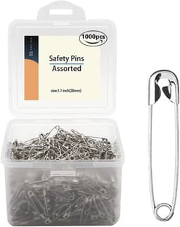 1000 Veiligheidsspelden - Multifuntionele Naaispen en Kleding Clips - 28mm Decoratieve Naaigerei — thumbnail 1