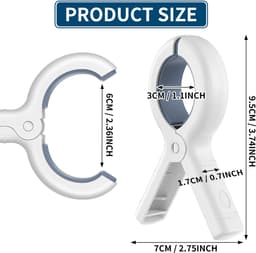 12-pack strandlakenklemmen, lakenklemmen, bankklemmen, stevige plastic wasknijpers, winddichte wasklemmen, kledinghangers en -rekken — thumbnail 2
