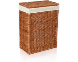 Ruimtebesparende Wasmand met Deksel - 60L - Ideaal voor Kleine Ruimtes - Wit