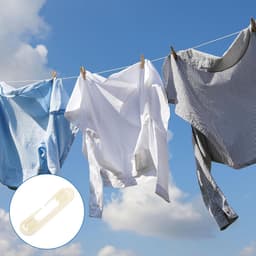 Allecta - Set van 4 waslijnspreiders van duurzaam ABS-kunststof voor outdoor waslijnen - scheidingsrol voor lange waslijnen - wit — thumbnail 2