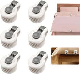 6-delige set - Antislip dekbedclip - Dekenhouder - Dekbedclip - Hoeslakenclip - Antislip hoeslakenclip - Antislip droogclip - Verstelbaar - Grijs - 5,2*3,6*3 cm - Geschikt voor dekbedden, kussens en gordijnen — thumbnail 1