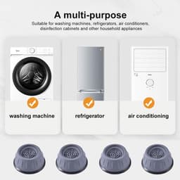 Antislip en Geluidsreducerende Wasmachine Onderlegger - 4 Stuks, Trillingsdempers voor Stabiliteit en Bescherming van Vloeren — thumbnail 5