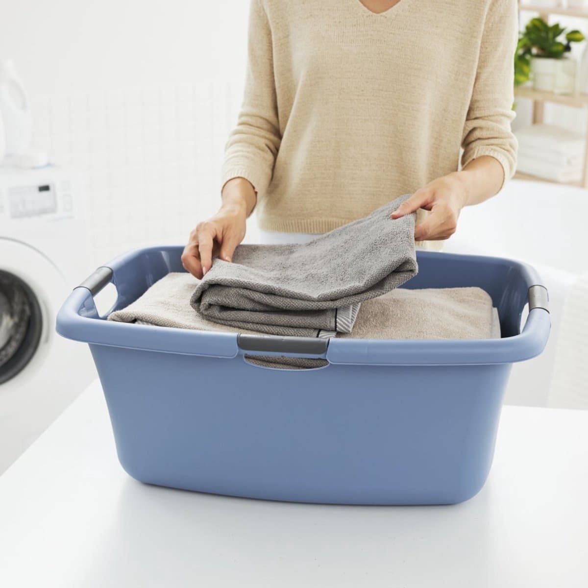 Rotho Flowers Wasmand 50L Horizon Blauw — afbeelding 1