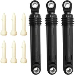 Schokdempers - Wasmachine dempers - Schokdempers wasmachine - Universele schokdempers - Met borgpennen - Geschikt voor wasmachines - Geschikt voor universele wasmachines - Voor wasmachine - Drie stuks - Zwart — thumbnail 1